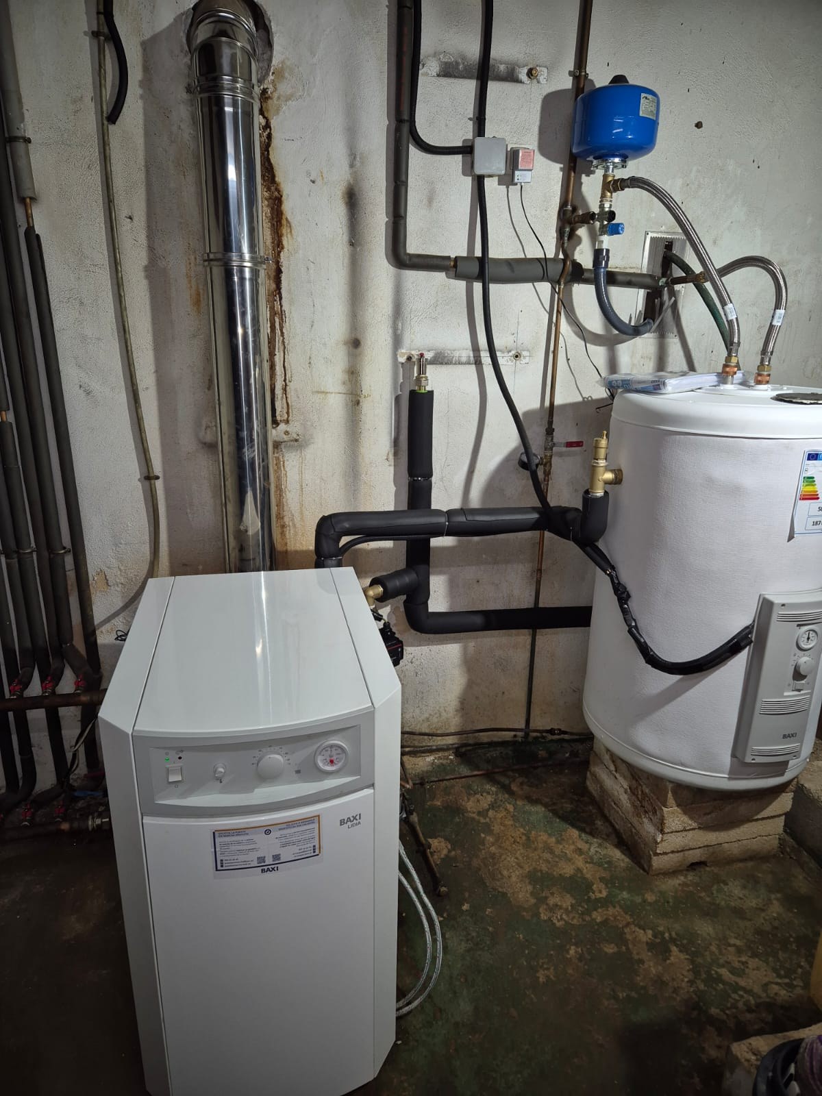 Instalación de calefacción y agua caliente